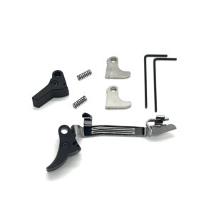 Value Glock FRT V2 6061 Aluminum Trigger Bar Kit 2x Shoe (Black Curve and Flat) Gen 1 2 3 4, 9mm, .40, .357 - Image 2