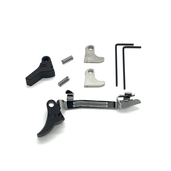 Value Glock FRT V2 6061 Aluminum Trigger Bar Kit 2x Shoe (Black Curve and Flat) Gen 1 2 3 4, 9mm, .40, .357