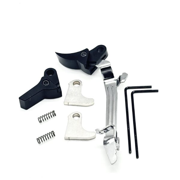 Value Glock FRT V2 6061 Aluminum Trigger Bar Kit 2x Shoe (Black Curve and Flat) Gen 1 2 3 4, 9mm, .40, .357