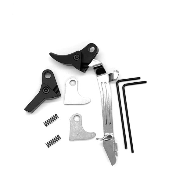 Value Glock FRT V2 6061 Aluminum Trigger Bar Kit 2x Shoe (Black Curve and Flat) Gen 1 2 3 4, 9mm, .40, .357