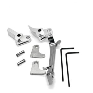 Value Glock FRT V2 6061 Aluminum Trigger Bar Kit 2x Shoe (Silver Curve and Flat) Gen 1 2 3 4, 9mm, .40, .357 - Image 2