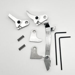 Value Glock FRT V2 6061 Aluminum Trigger Bar Kit 2x Shoe (Silver Curve and Flat) Gen 1 2 3 4, 9mm, .40, .357 - Image 3