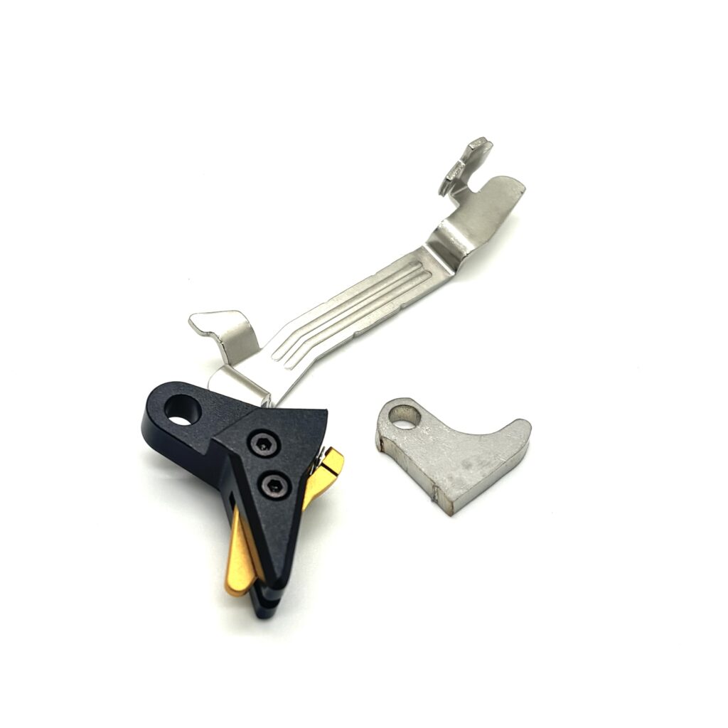 For Glock 43 43X 48 FRT V3 Trigger Bar Complete Kit / 6061 Aluminum Shoe + Slimline Bar + Steel Curved Trip