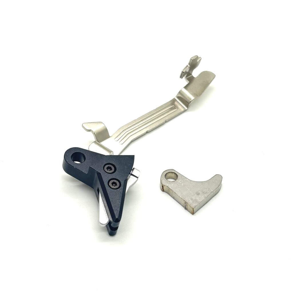 For Glock 43 43X 48 FRT V3 Trigger Bar Complete Kit / 6061 Aluminum Shoe + Slimline Bar + Steel Curved Trip