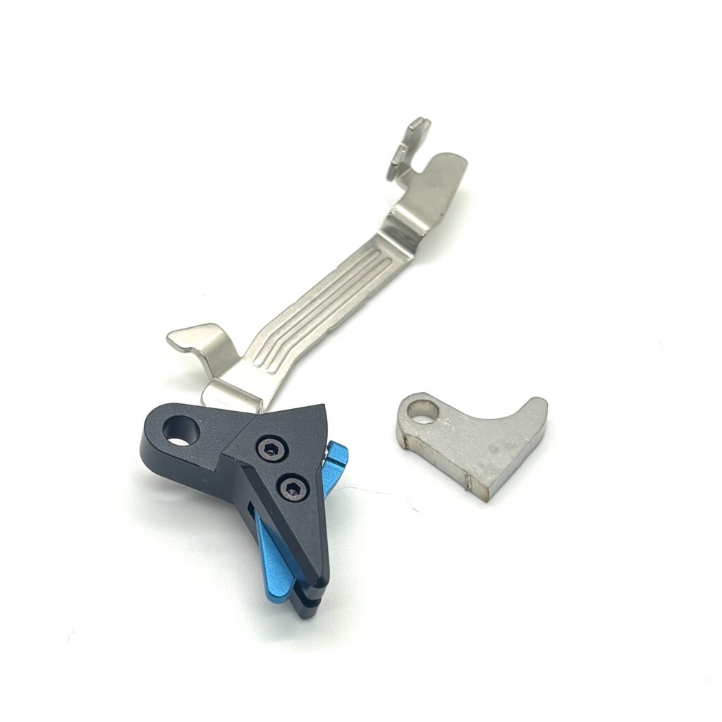 For Glock 43 43X 48 FRT V3 Trigger Bar Complete Kit / 6061 Aluminum Shoe + Slimline Bar + Steel Curved Trip