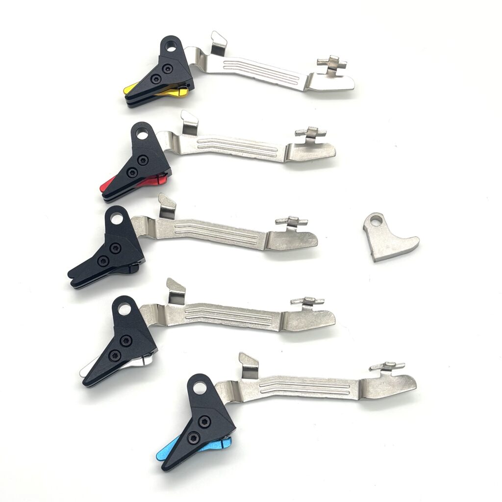For Glock 43 43X 48 FRT V3 Trigger Bar Complete Kit / 6061 Aluminum Shoe + Slimline Bar + Steel Curved Trip