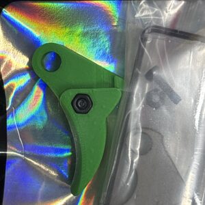 For Glock Polymer FRT V2 Trigger Shoe Kit - Curved Green - Image 1