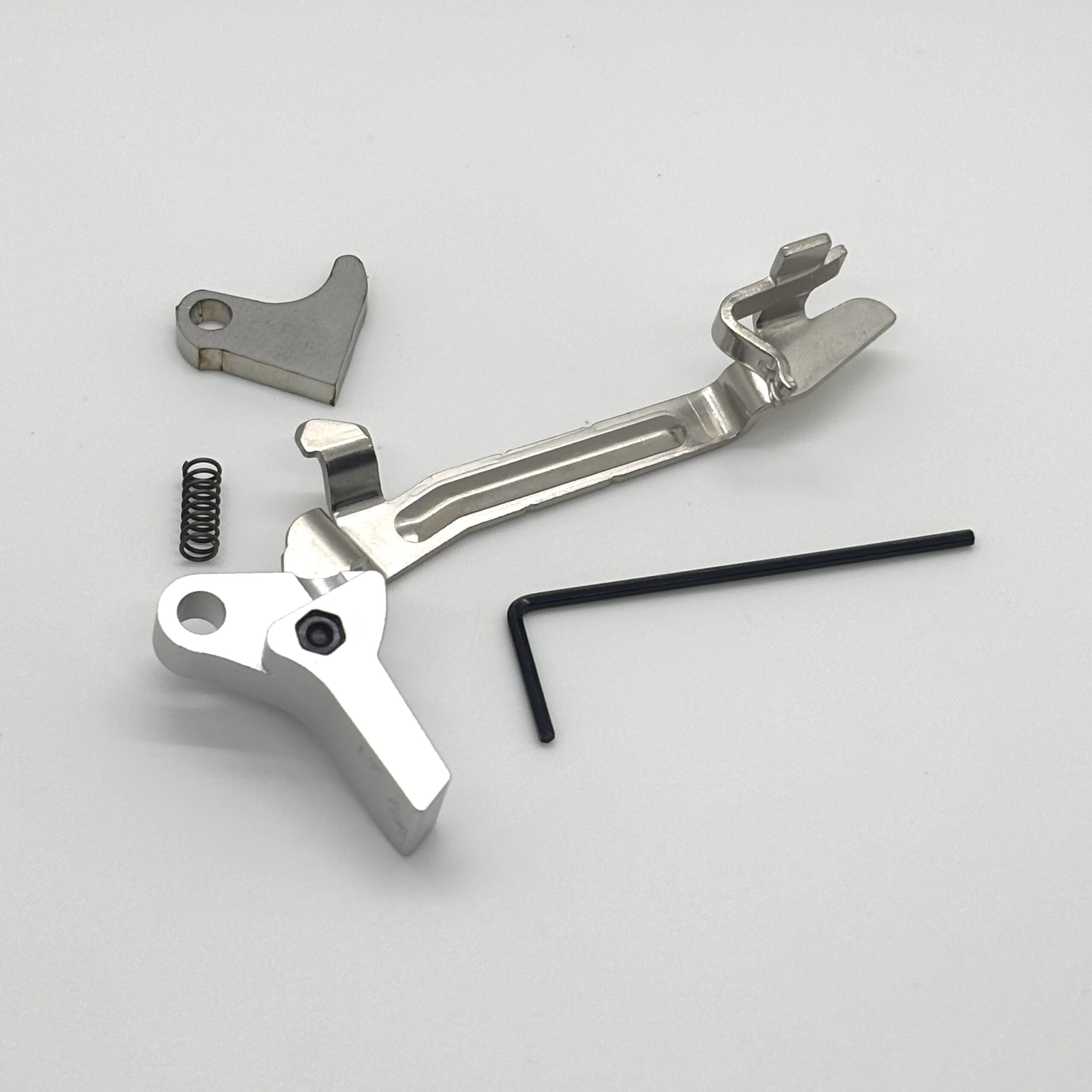 GLOCK FRT V2 6061 ALUMINUM TRIGGER BAR KIT, SILVER FLAT, GEN 1 2 3 4, 9mm, .40, .357 - Image 2