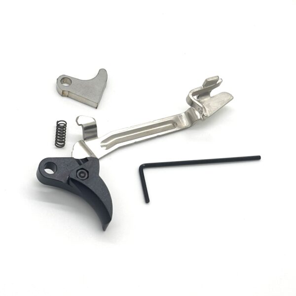 GLOCK FRT V2 6061 ALUMINUM TRIGGER BAR KIT, BLACK CURVE, GEN 1 2 3 4, 9mm, .40, .357