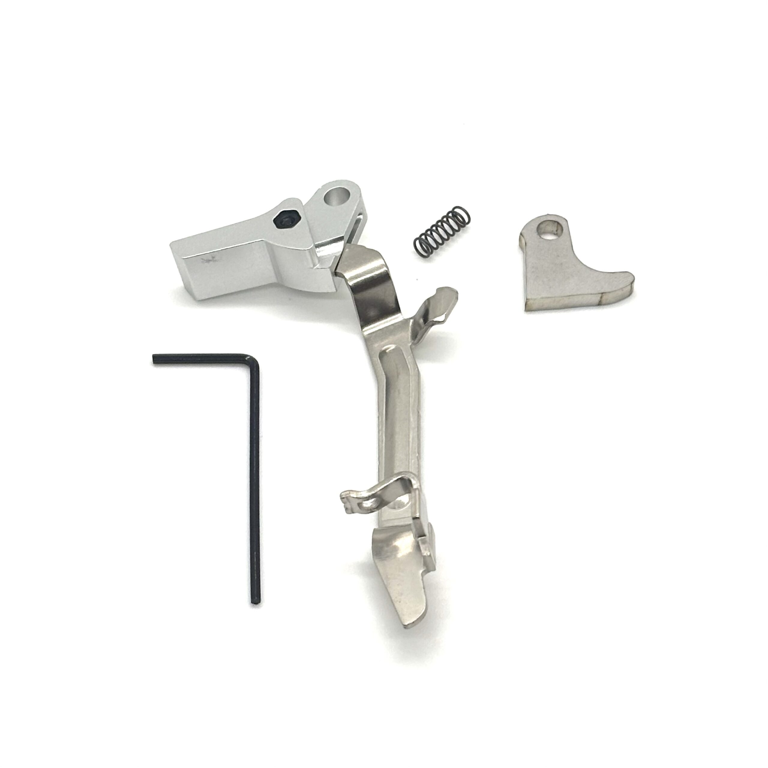 GLOCK FRT V2 6061 ALUMINUM TRIGGER BAR KIT, SILVER FLAT, GEN 1 2 3 4, 9mm, .40, .357 - Image 1