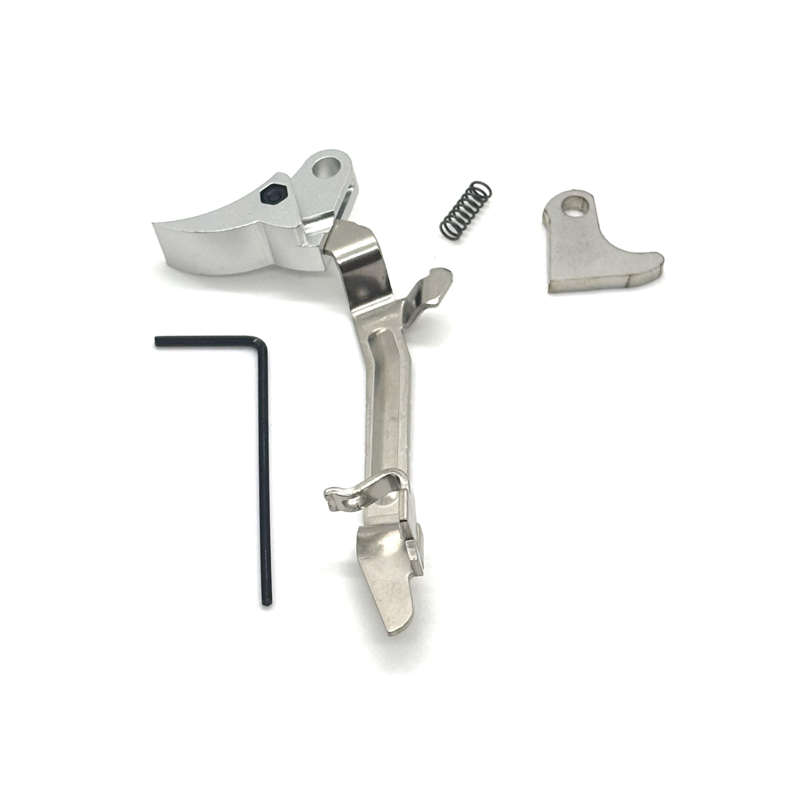 GLOCK FRT V2 6061 ALUMINUM TRIGGER BAR KIT, SILVER CURVE, GEN 1 2 3 4, 9mm, .40, .357 - Image 1